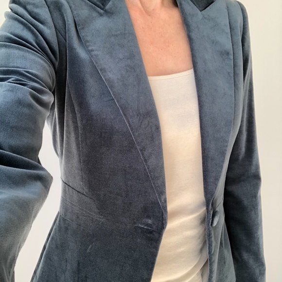 Tahari Arthur S. Levine Jacket sz 2 Slate Blue - Picture 5 of 12